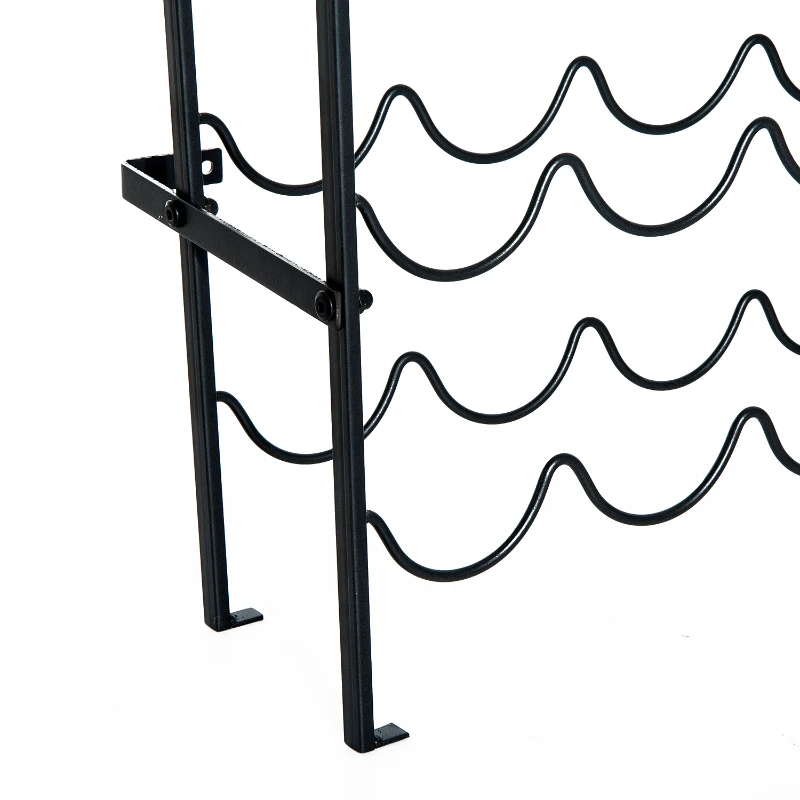 HomCom 60-Bottle Low Profile Wall Mounted Wine Bottle Storage Display Rack