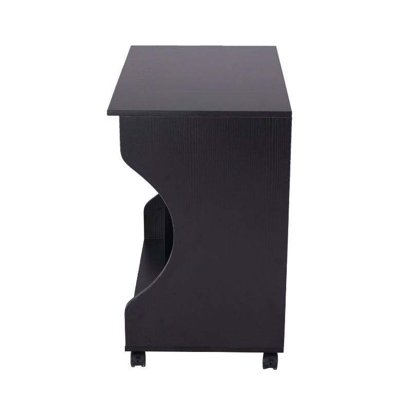 HomCom Wheeled Computer Cart - Black