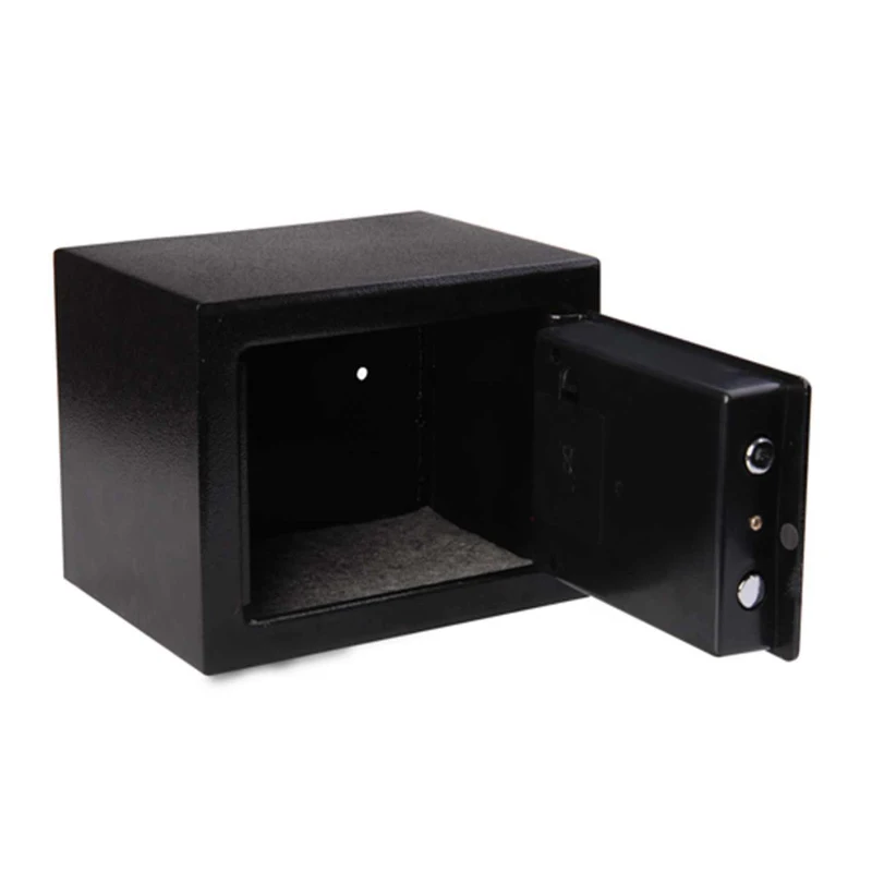 HomCom 9" x 7" x 7" Steel Electronic Digital Security Safe - Black