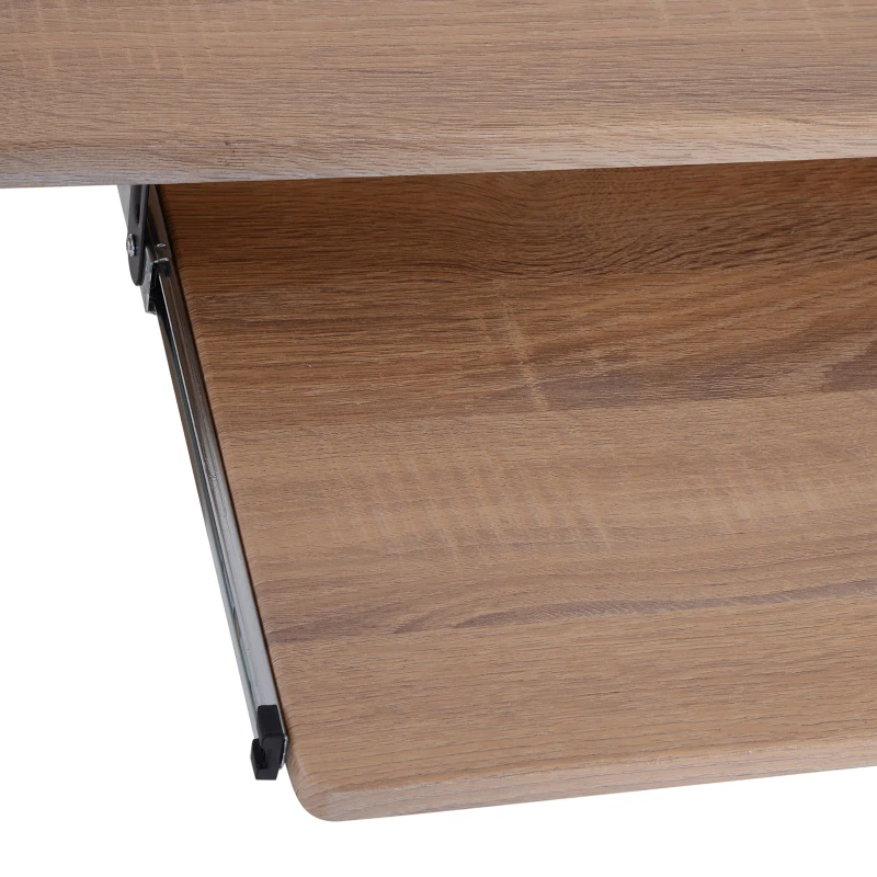 HomCom Computer Desk Wood Top Office Workstation PC Laptop Study Table  with Keyboard Tray