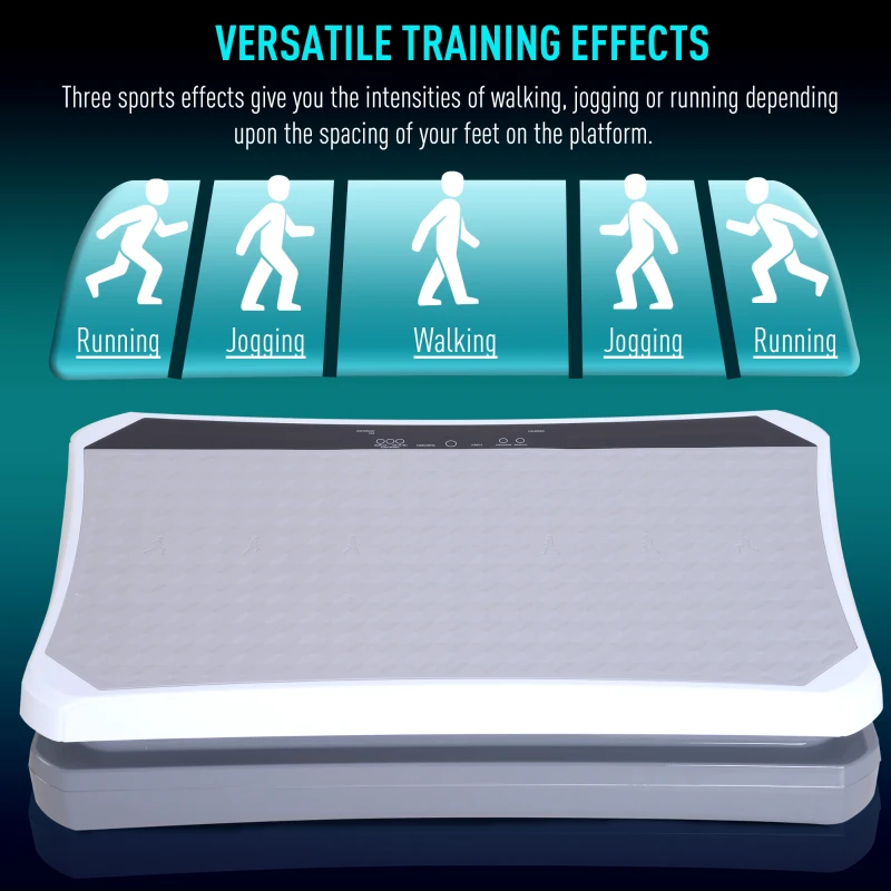 Soozier Fitness Standing Vibration Platform Machine with Resistance Bands