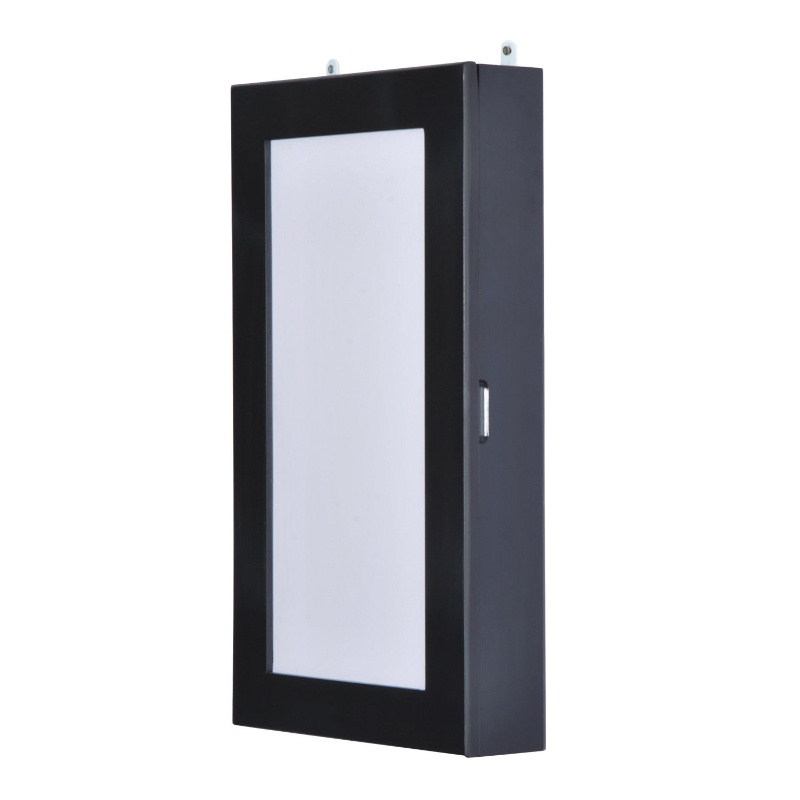 HomCom 22" Photo Frame Jewelry Organizer Wall Cabinet - Black