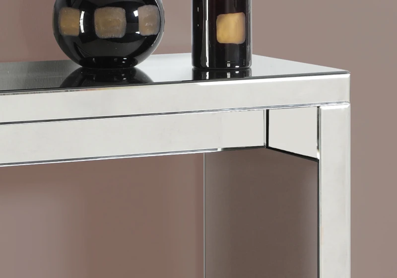 Monarch 42" Contemporary Mirrored-Finish Accent Hall Sofa Console Table