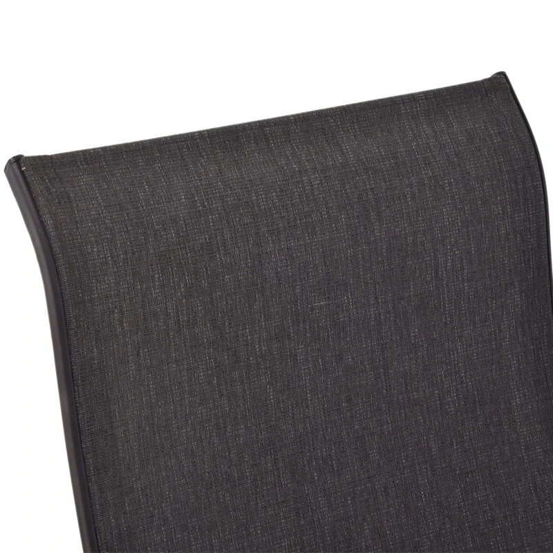 Outsunny 5 Piece Outdoor Garden Recliner Patio Sun Lounger Chair and Table Set