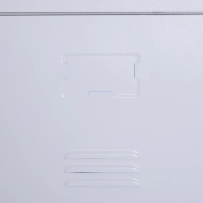 Vinsetto 71" 2 Tier Freestanding Steel Metal Lockable Employee Wall Locker Storage Cabinet - White