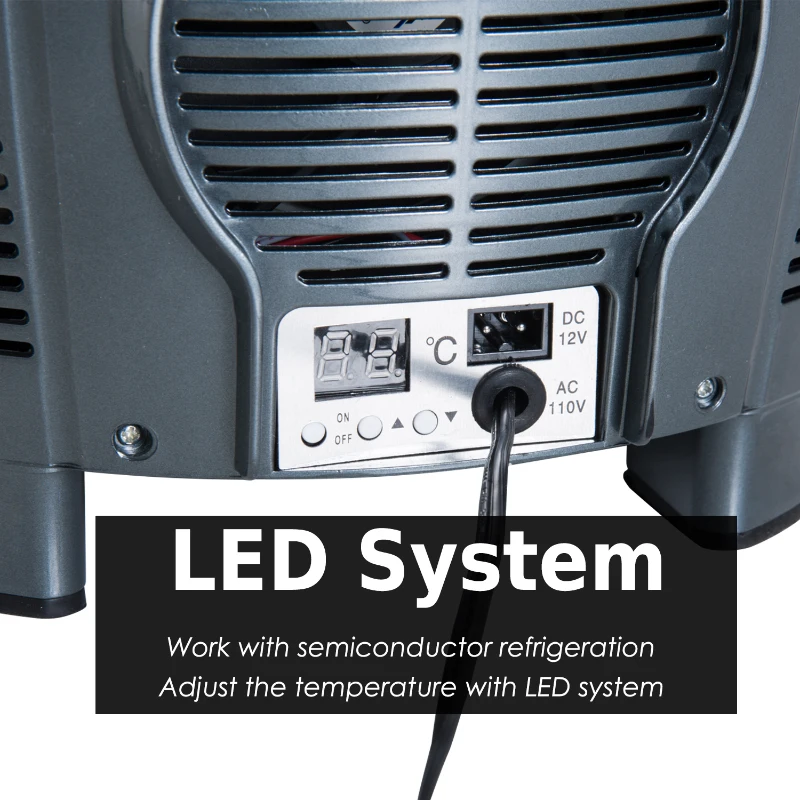 HOMCOM 10 Liter Mini Kegerator Beer Cooler Dispenser Lightweight Car -Black