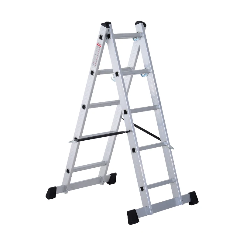 HomCom 4.5' Heavy Duty Aluminum Folding Scaffold Ladder