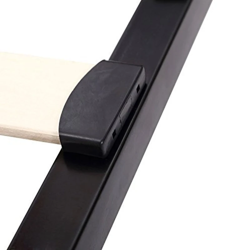 HomCom Full Size Torsion Arched Wood Slat Steel Platform Bed Mattress Frame - Black