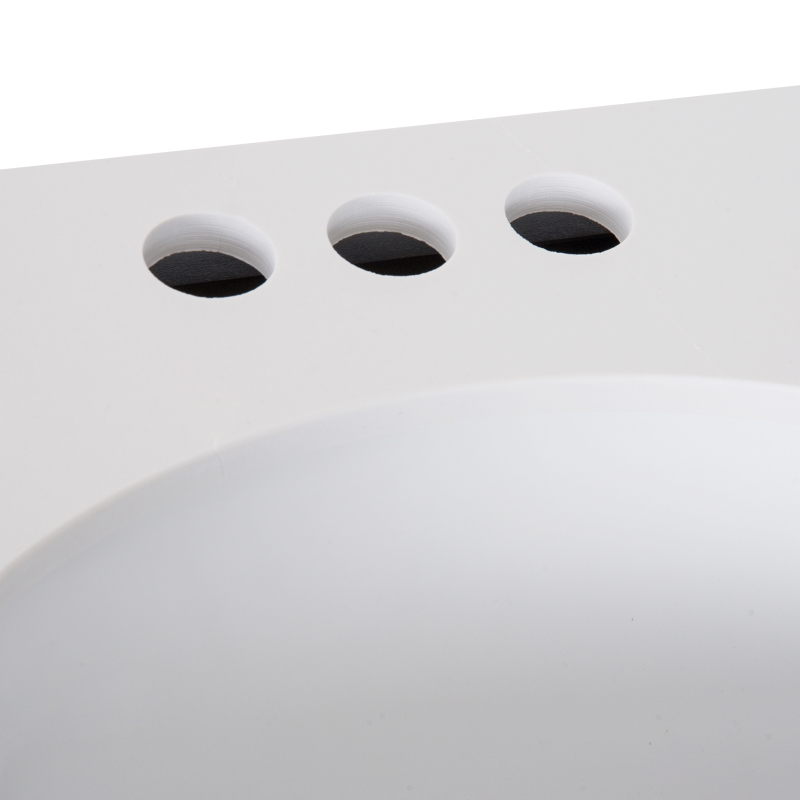 Kleankin 34” Modern Ceramic Sink Bathroom Vanity Set