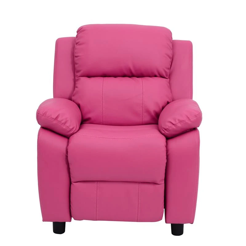 HomCom Kids PU Leather Sofa Recliner Chair - Rose