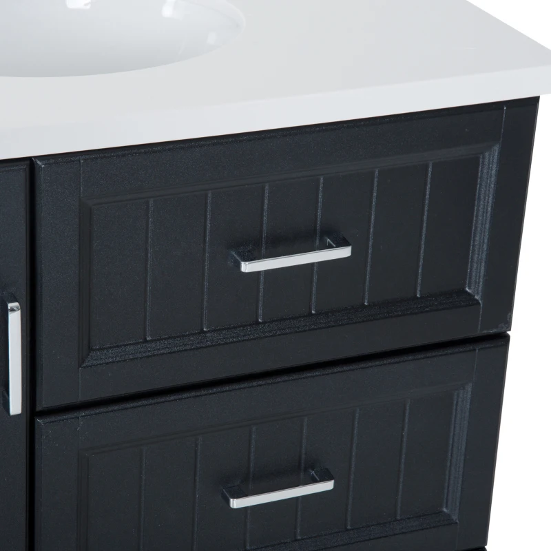 Kleankin 34” Modern Ceramic Sink Bathroom Vanity Set