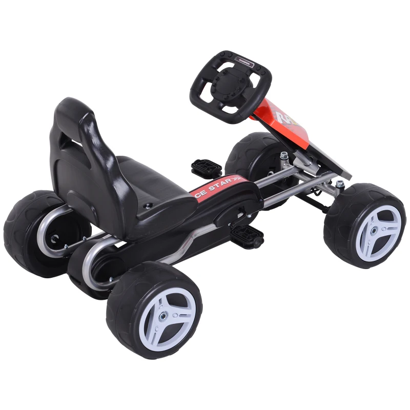Aosom Kids Go Kart Ride On Pedal Car Toddlers Off Road Racing Car- Red