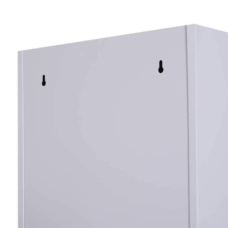 Vinsetto 71" 2 Tier Freestanding Steel Metal Lockable Employee Wall Locker Storage Cabinet - White