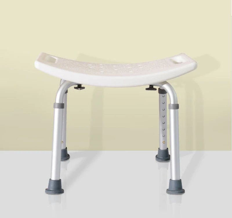 HomCom Rectangular Height Adjustable Mobility Medical Grade Stabilized Shower Seat Bath Stool