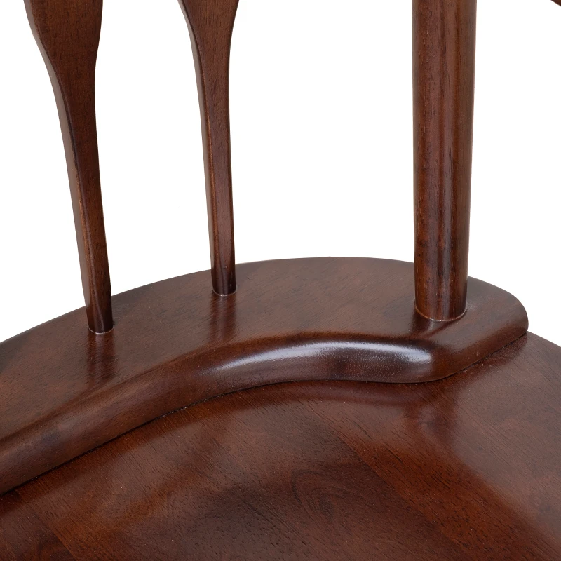 HomCom Wooden Baby Nursery Rocking Chair - Dark Brown
