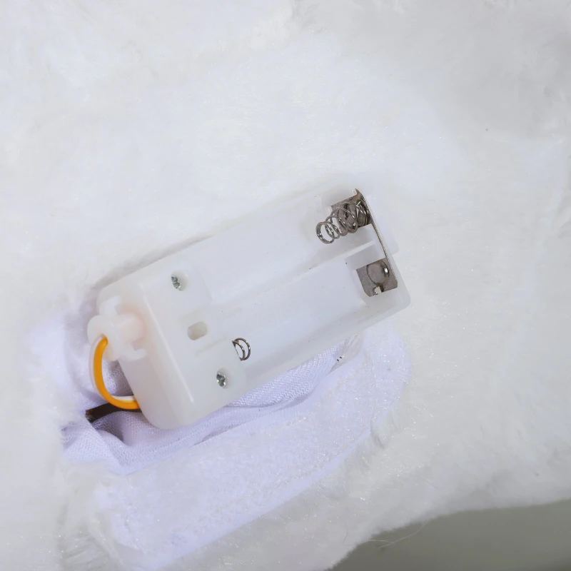 Qaba Unicorn Rocking Horse Toy with Sound for Kids  Wooden Plush Ride-On Rocker Battery Operated  White