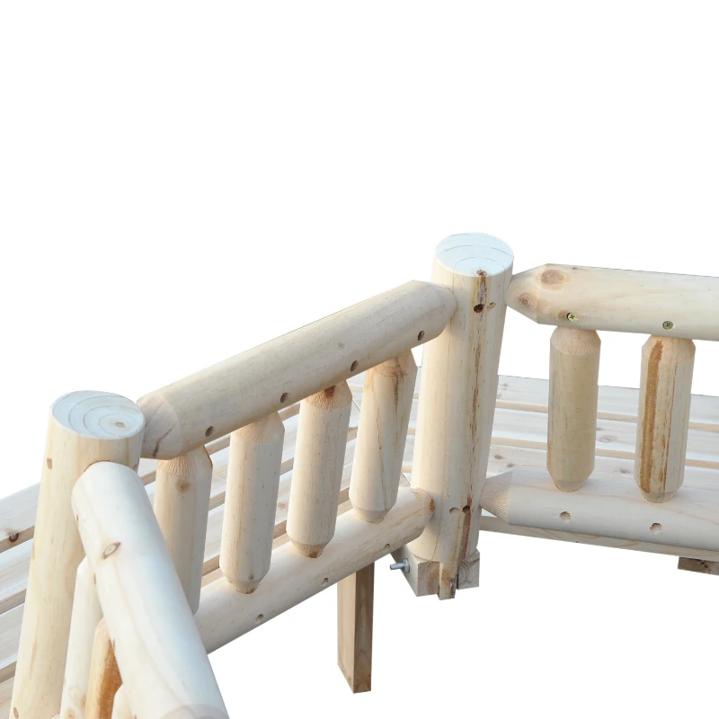 Outsunny 6 Seat Garden Fir Tree Wrap Bench