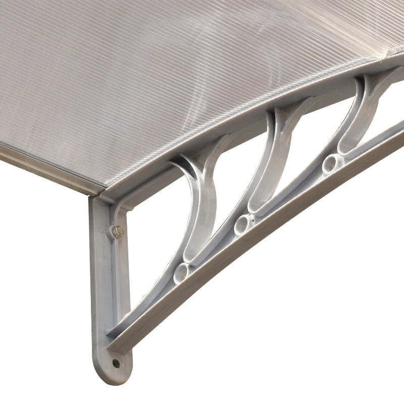 Outsunny 40” Polycarbonate Front Window Door Awning Sunshade Canopy Hollow Sheet UV Protection