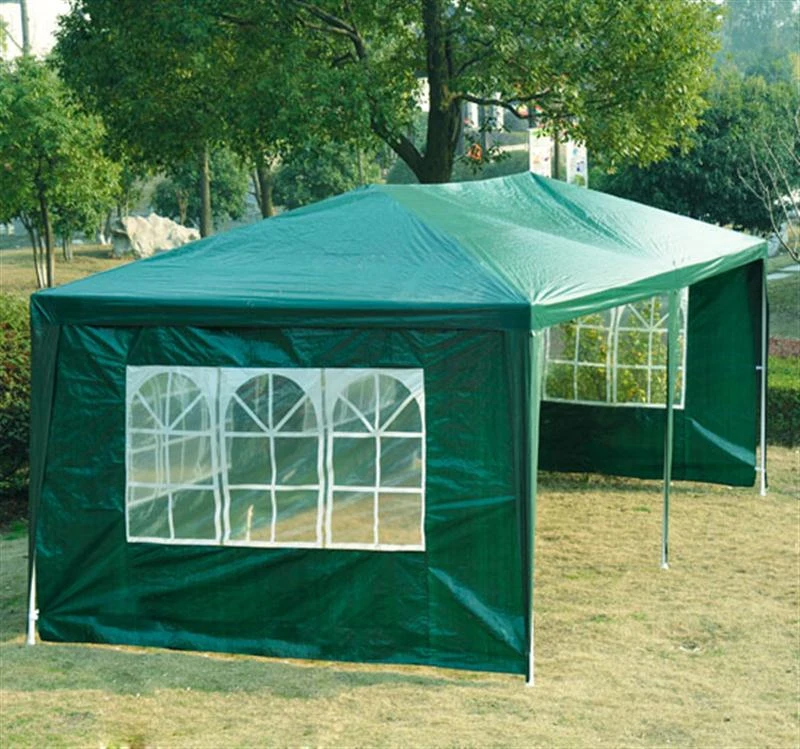 Outsunny 10' x 20' Gazebo Canopy Tent With 4 Removable Window Sidewalls - Green