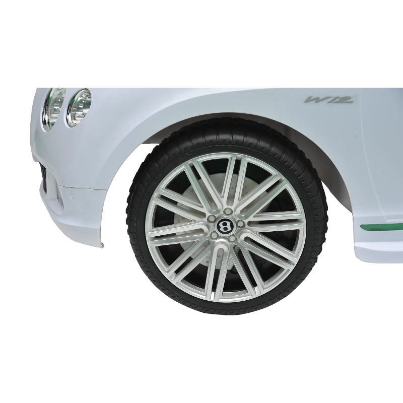 Bentley GTC Kids 6v Electric Ride on Toy Car w/ Parent Remote Control - White