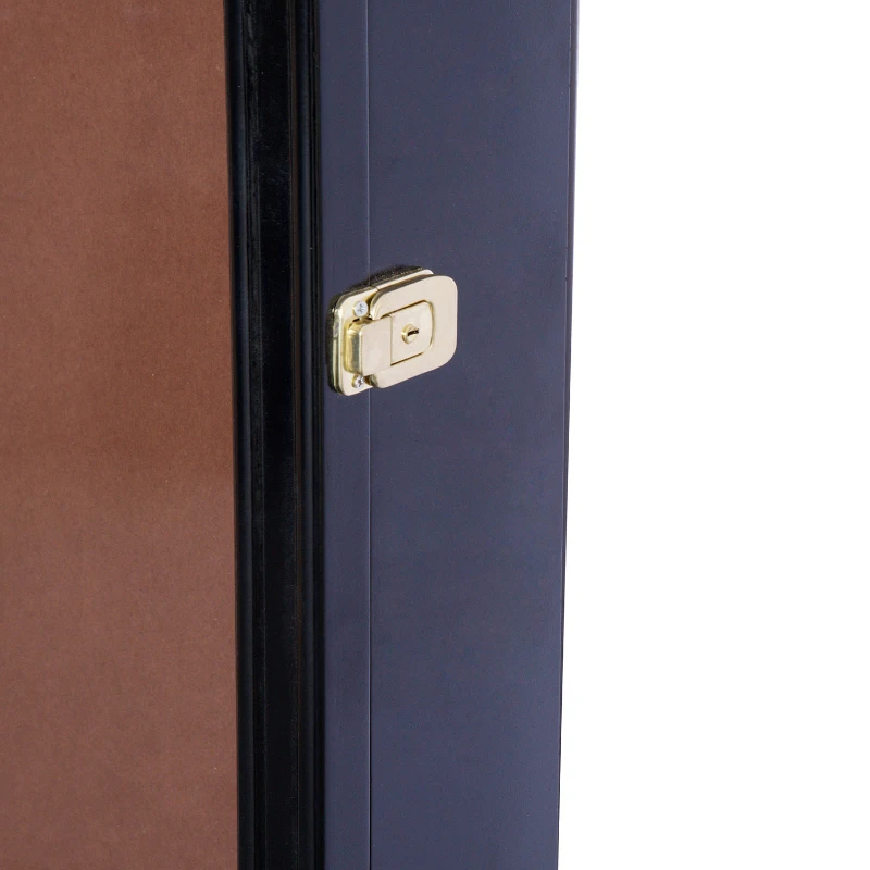 HomCom Wall Mounted Lockable Guitar Security Shadow Box Display Case - Black