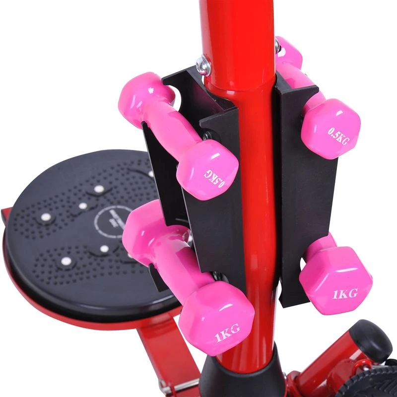 Soozier Twist Stepper Aerobic Cardio Exercise Machine LCD Screen with Dumbbells