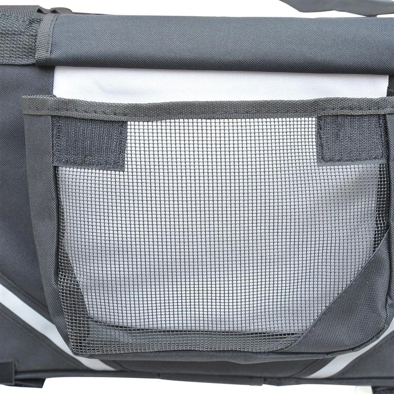 Pawhut Vehicle/Bicycle Soft Side Carrier - Black / Gray