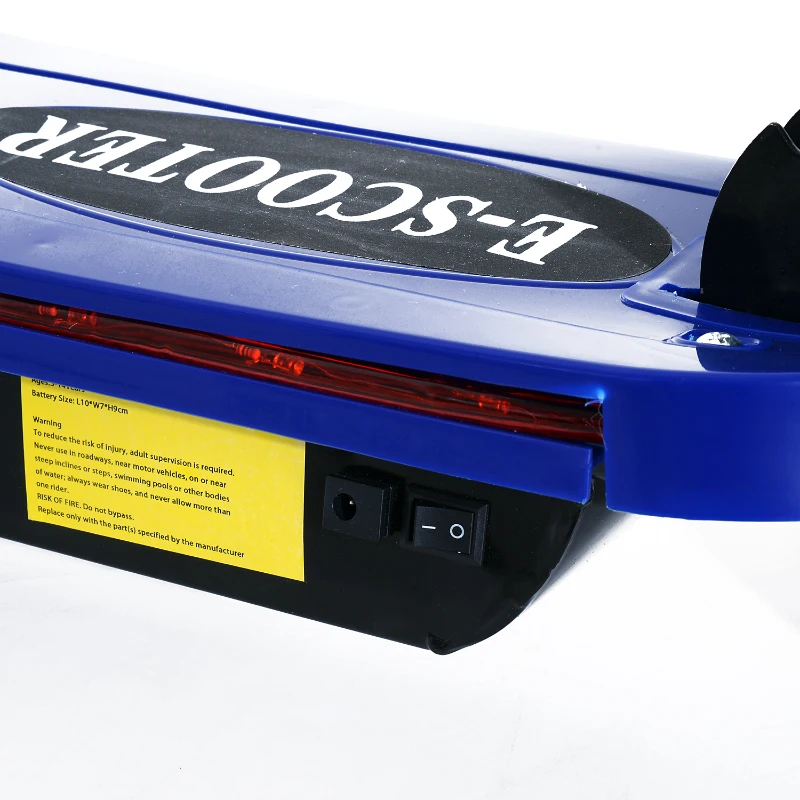 Aosom Blue High-Powered 120W Motorized Kids Folding Electric Scooter with LED Lights