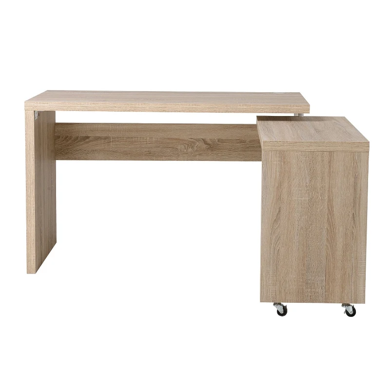 HomCom Modern Rotating Nesting L-Shaped Computer Desk Workstation