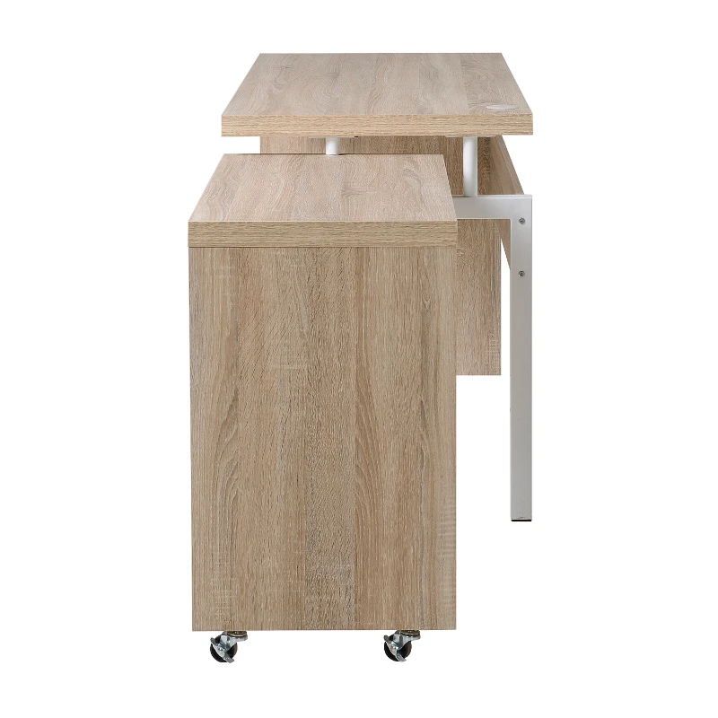 HomCom Modern Rotating Nesting L-Shaped Computer Desk Workstation