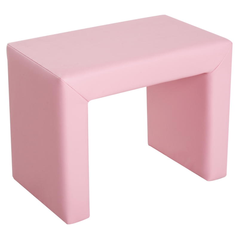 Qaba 2-in-1 Children's Multifunctional Convertible Table and Chair Set for Playroom - Pink
