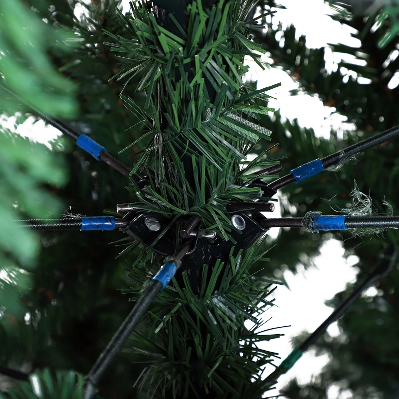 HOMCOM 7.5’ Unlit Spruce Artificial Christmas Tree with Metal Stand   1346Tips