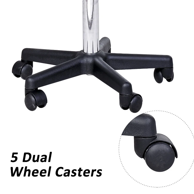 HomCom Ergonomic Adjustable Hydraulic Rolling Swivel Spa Salon Saddle Stool Chair - Black