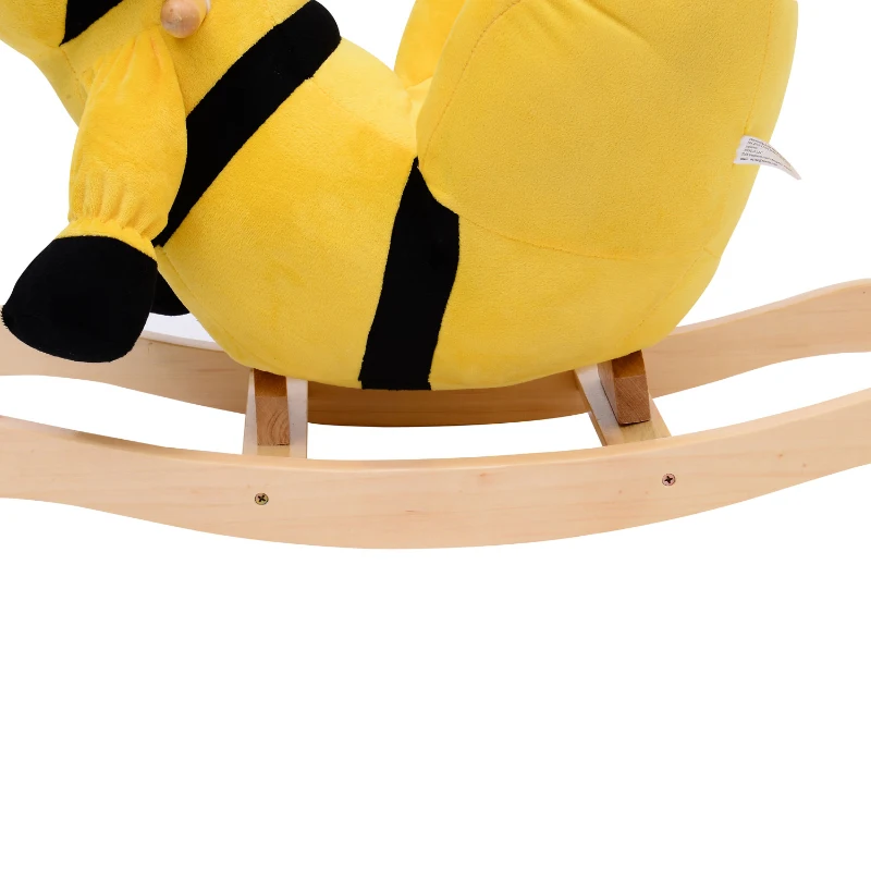 Qaba Kids Plush Rocking Horse-Style Bumble Bee Theme Chair