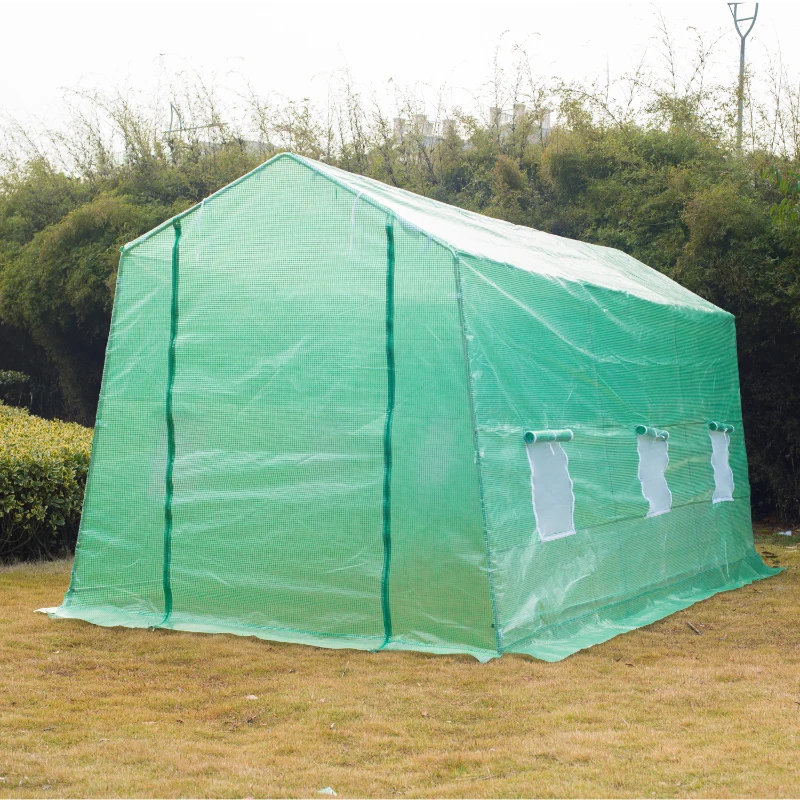 Outsunny 15’ x 7’ x 7’ Outdoor Portable Walk-In Tunnel Greenhouse with Windows