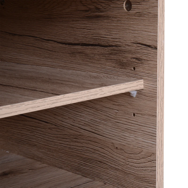 HomCom 47" Wood Mid Century Modern Cabinet TV Stand with Storage - Oak