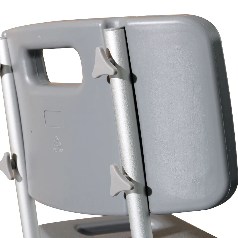 HomCom Adjustable Medical Bathtub Safety Stool Bench Shower Seat Chair - Gray