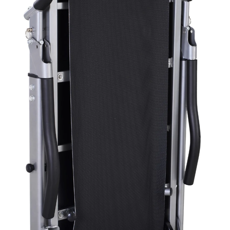 Soozier 2-in-1 Foldable Treadmill Walking Pad Manual Treadmill Machine Sit Up Bench with LCD Screen Home Exercise Fitness