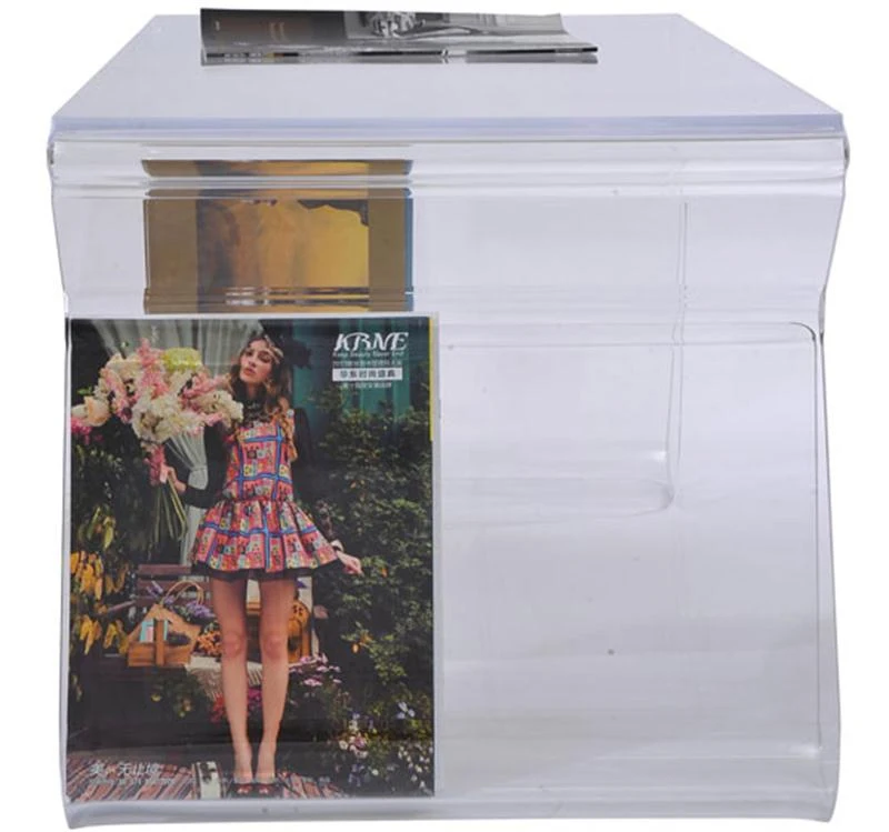 HomCom 38" Modern Acrylic Coffee Table