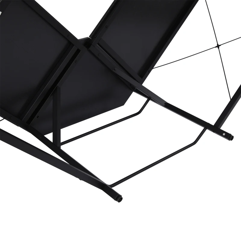 HOMCOM Wood Metal Modern L Shaped Corner Computer Desk - Black