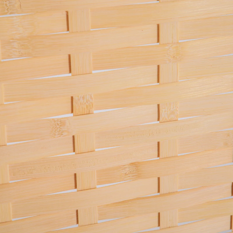 HomCom 6' 4-Panel Bamboo Screen Freestanding Room Divider
