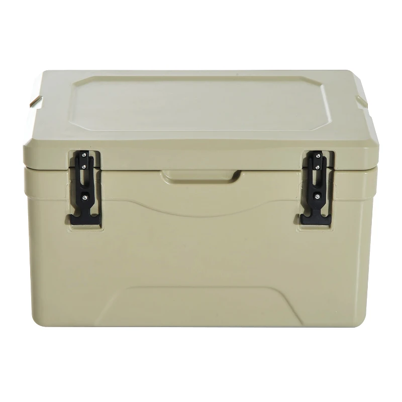 Outsunny 32 Quart Rotomolded Outdoor Portable Camping Cooler and Ice Chest Box