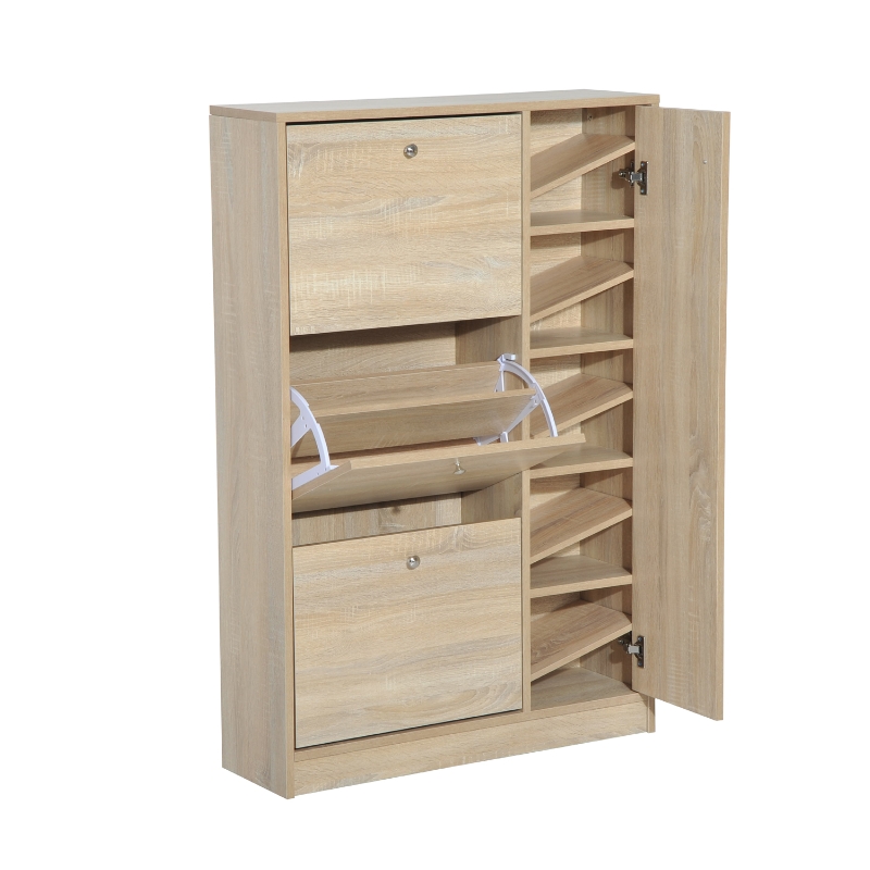 Shoe Pull Out Door Organizer Closet White Oak / pull