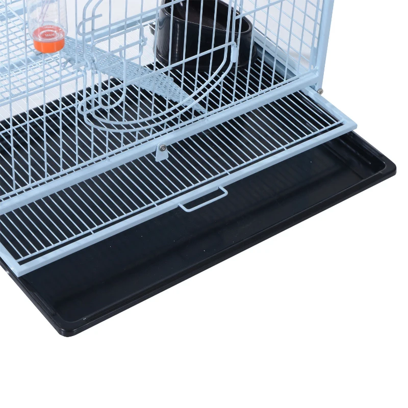 PawHut 37" Mesh 4 Level Portable Indoor Small Animal Pet Habitat Cage Kit - White