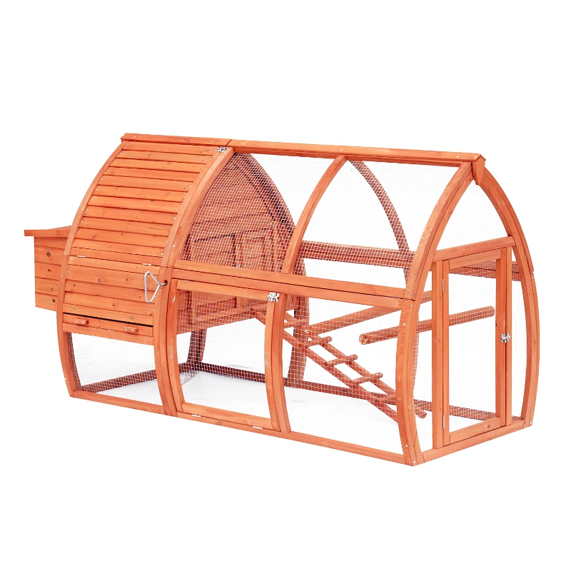 Pawhut 83" Wooden Backyard Hen House Chicken Coop