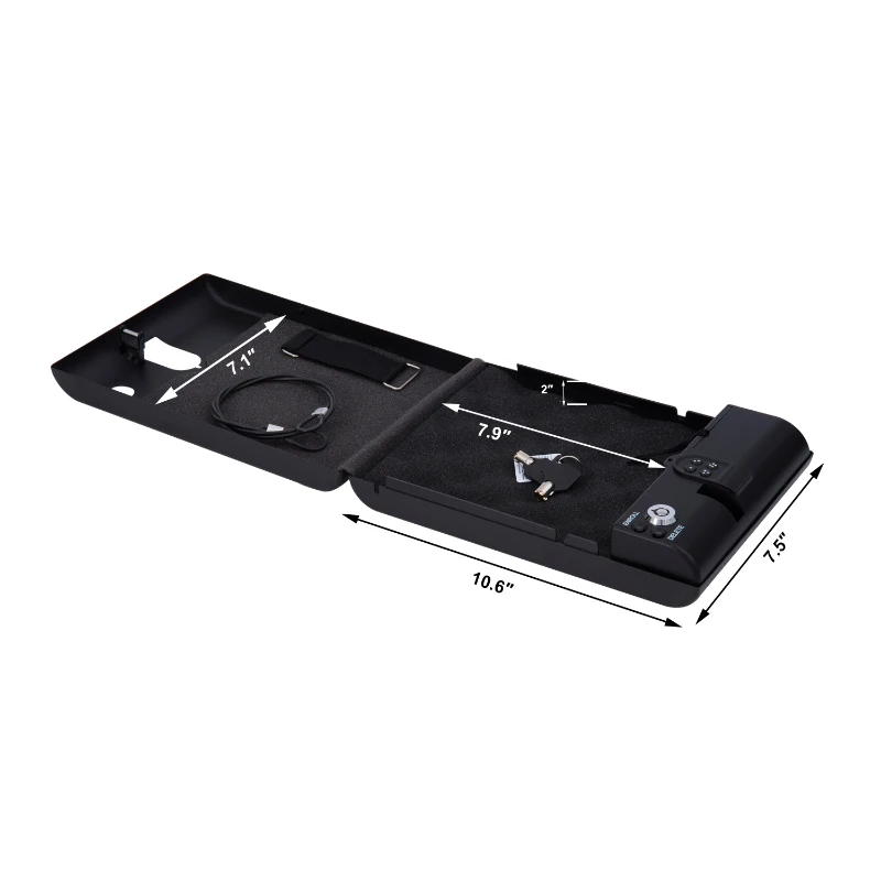 HomCom Portable Safe Case with Electronic 4-Digit Combination Lock