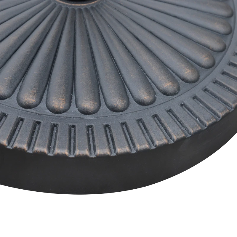 Outsunny 17.5" Decorative Round 42 lb Cement Weighted Sun Shade Poolside Patio Umbrella Stand