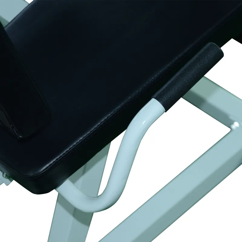 Soozier Adjustable Lower Body Leg Curl Fitness Machine - White / Black