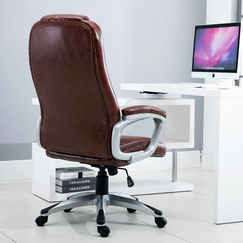 Vinsetto PU Leather High Back Ergonomic Executive Office Chair Computer Desk Seat