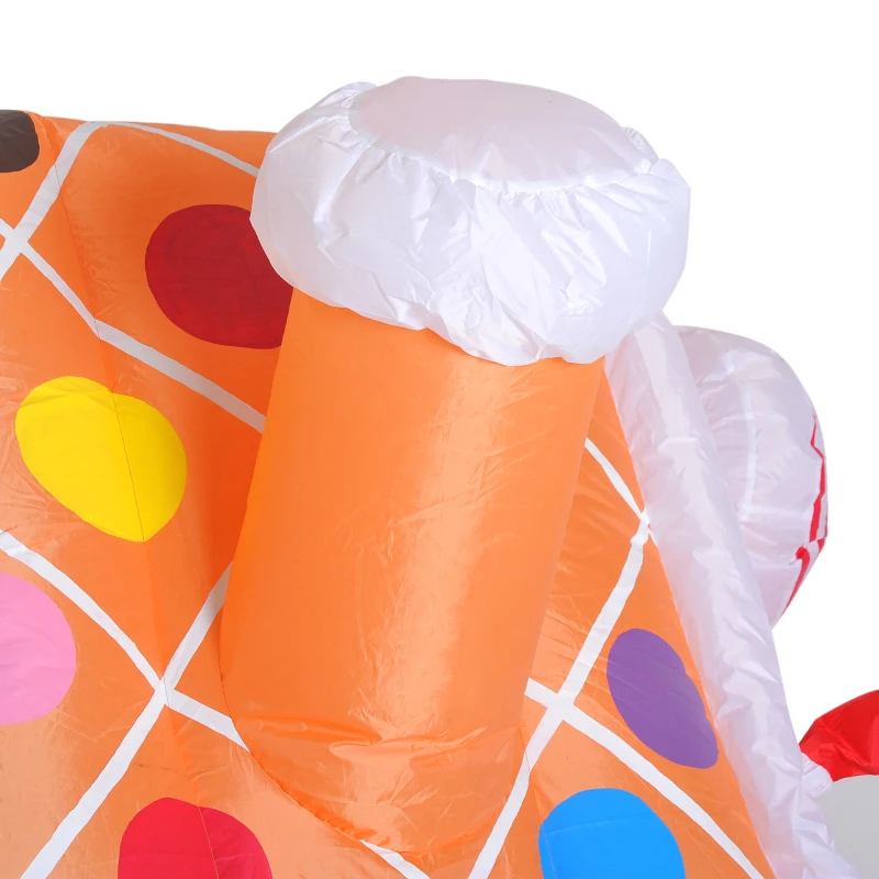 HomCom 5' 6 LED Outdoor Christmas Gingerbread House Inflatable